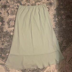 Light Sage Green Stylish Formal Skirt